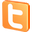 Orange Twitter Icon 32x32 png